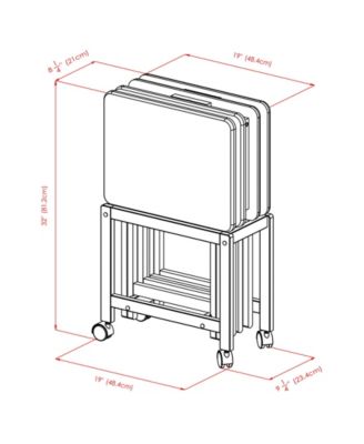Allen 5-Piece Wood Snack Table Set