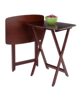 Darlene 2-Piece Wood Snack Table Set