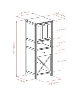 Brooke Jelly 47.44" Wood 4-Section Wine Storage Cupboard