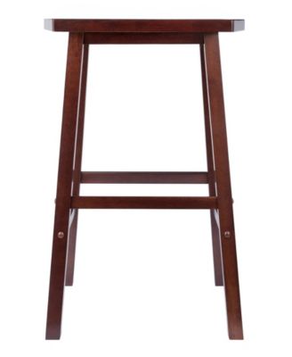 Katashi 28.62" Wood Fan Shape Bar Stool