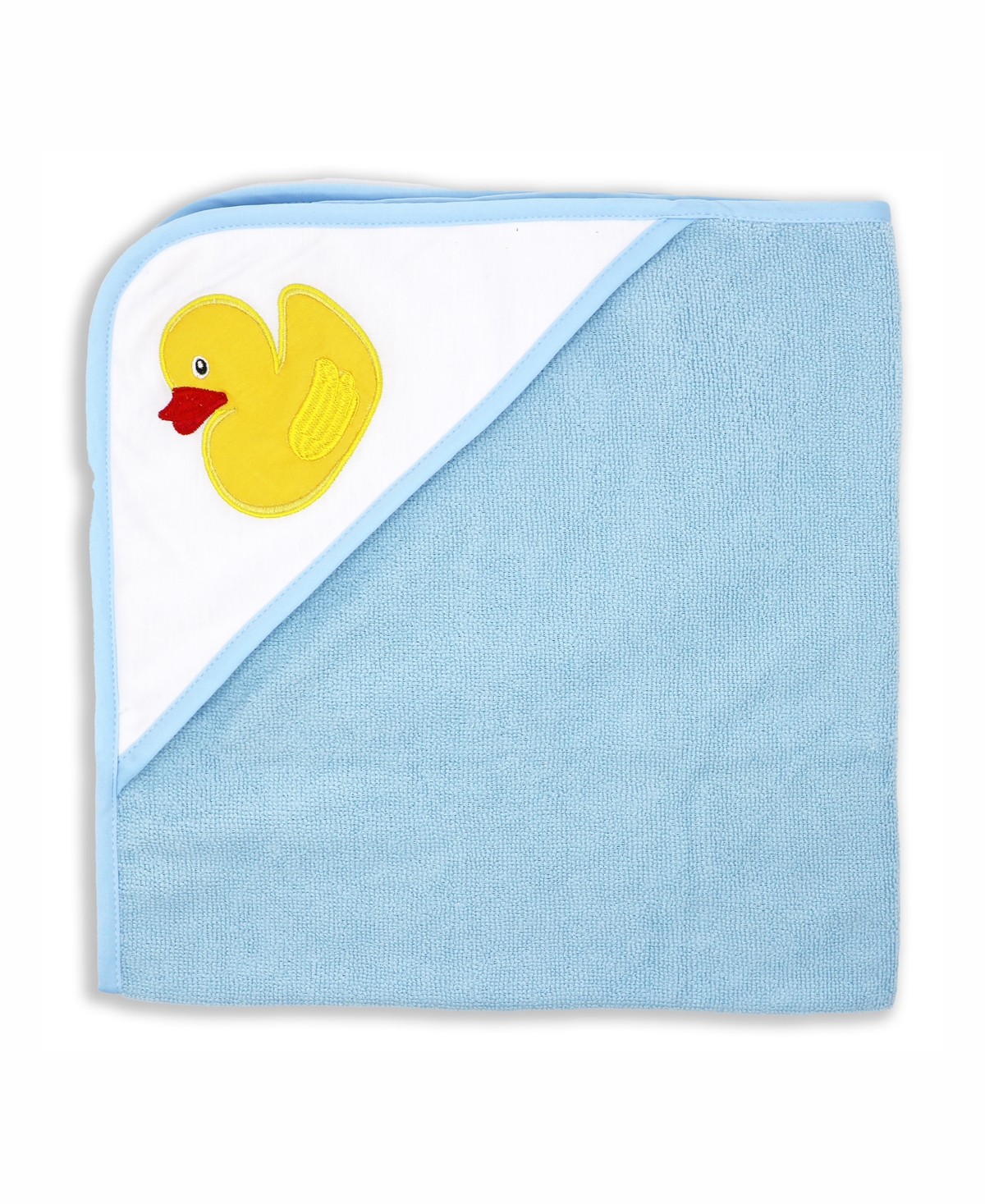 3 Stories Trading Baby Boys or Baby Girls Duck Hooded Towels, Pack of 2 - Blue and Yellow