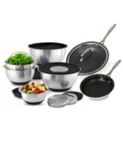WOLFGANG PUCK COOKWARE SET 5 LIDDED PANS & 2 SKILLETS CAFE COLLECTION 18/10