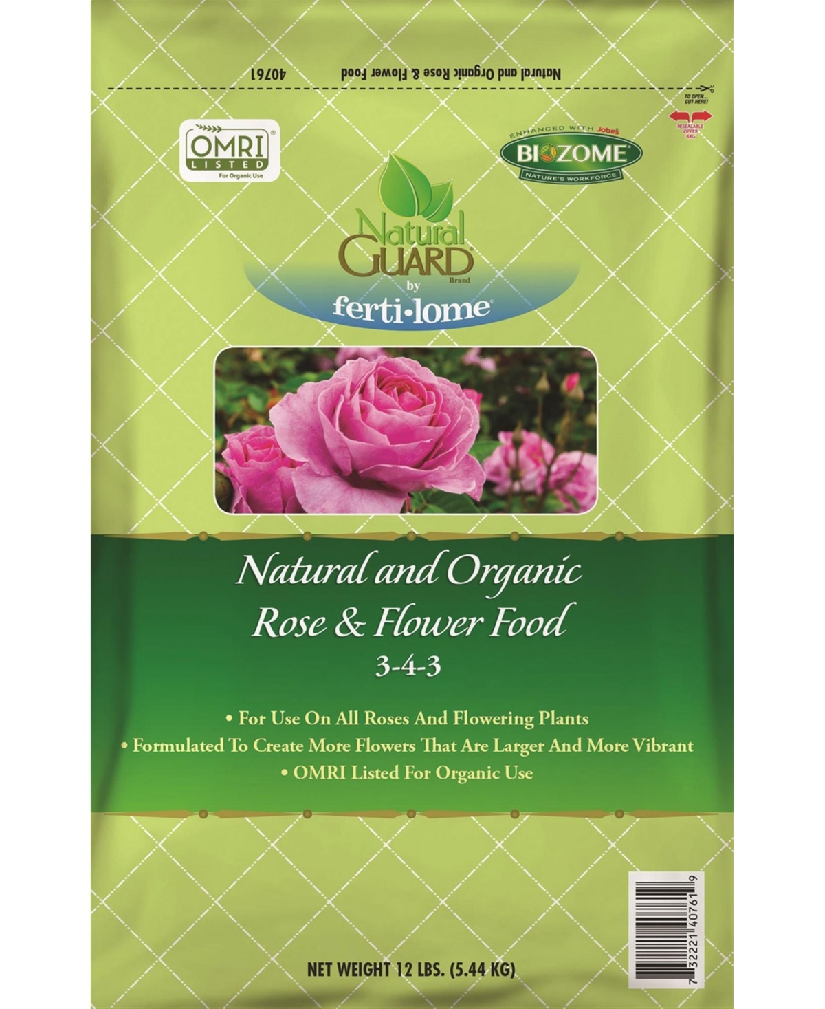 Natural Guard Natural Rose and Flower Food 3-4-3, 12 Lb - Open Miscellaneous