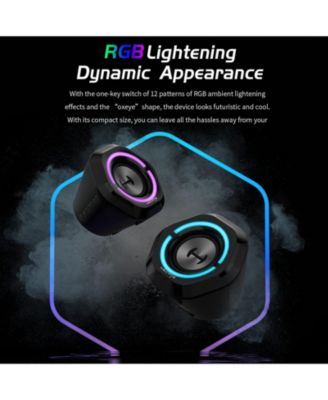 G1000 USB Computer Speakers, Bluetooth Input RGB Lights Gaming Speakers