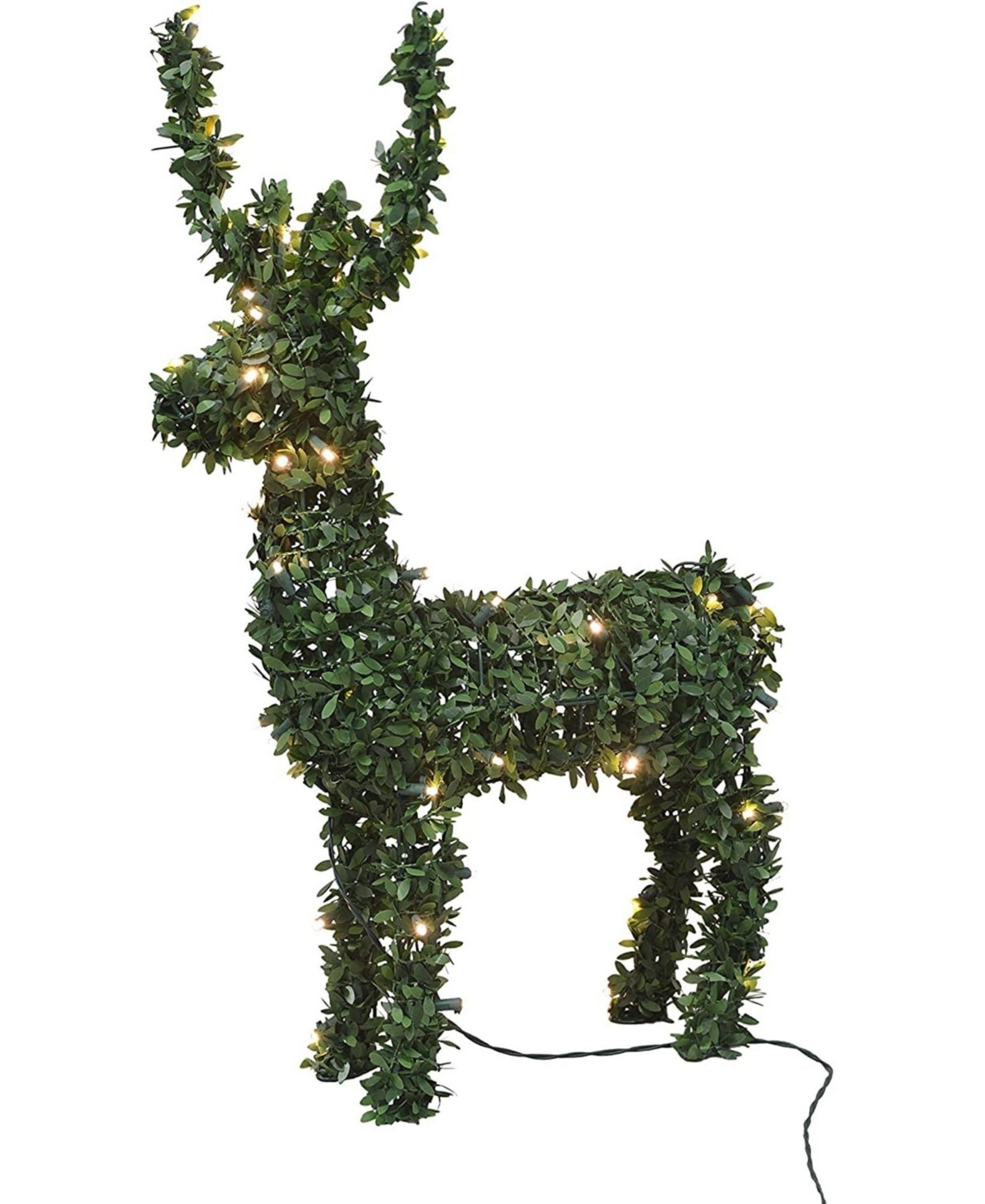 Product Works 17943 Prelit Lights Artificial Outdoor Topiary, 32" In Multi