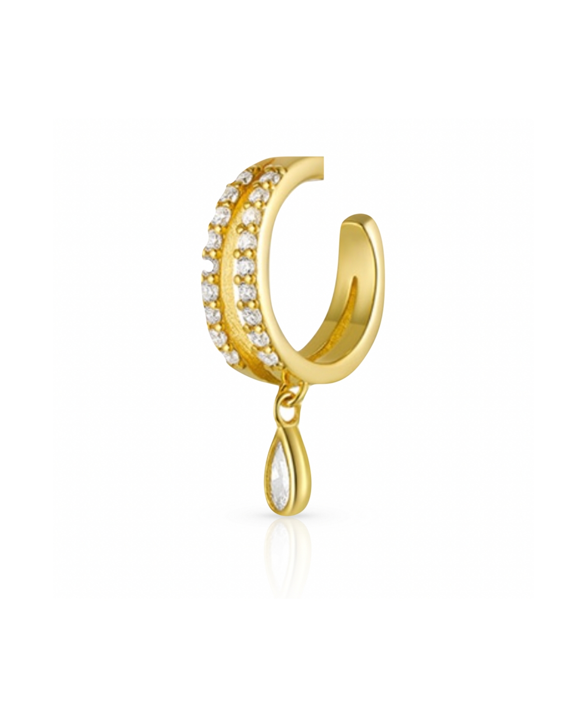 Farrah Pave Charm Ear Cuff - Gold