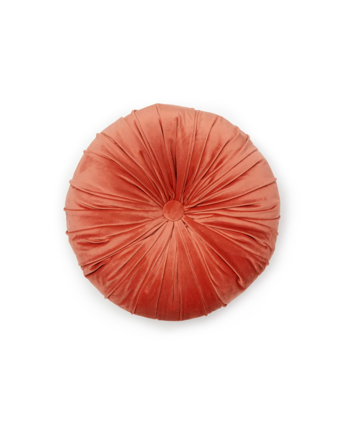 Dormify Bridgette Velvet Round Pillow, 16" X 16", Ultra-cute Styles To Personalize Your Room In Bridgette Terracotta