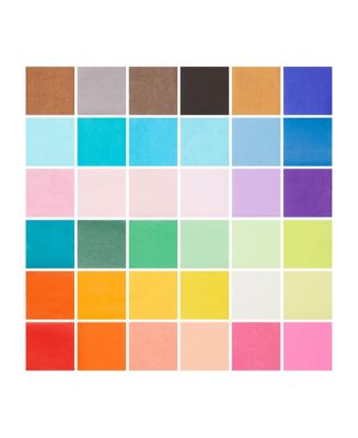 Juvale 7200 Sheets Colored Tissue Paper Squares, 36 Assorted Colors ...