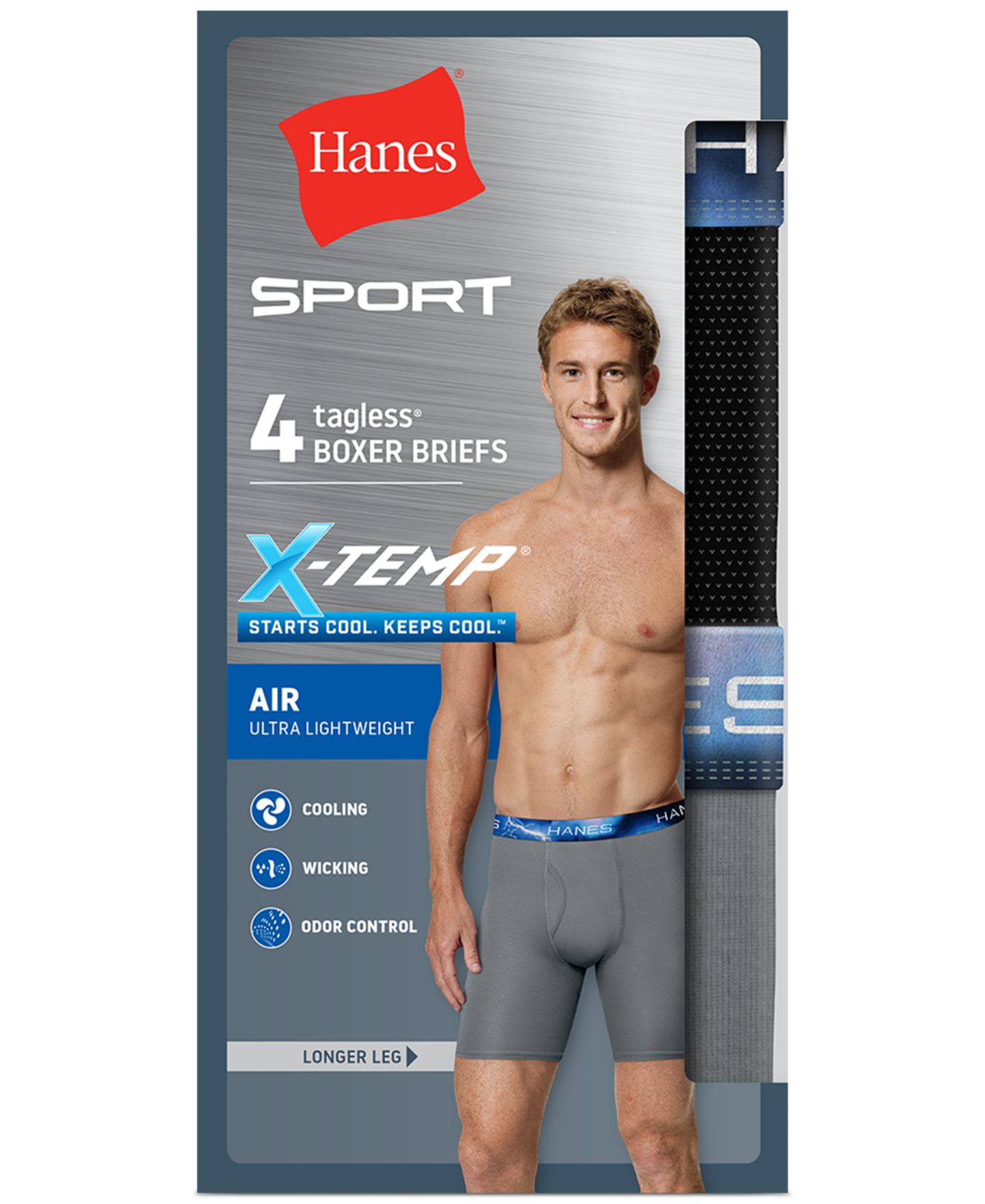 Трусы-боксеры Classics Ultimate® Moisture-Wicking для мужчин, сетка, 4 шт. — Hanes, цвет: Assorted — фото 3