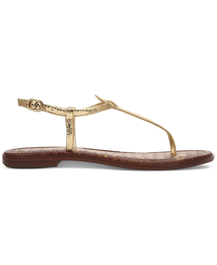 Sam Edelman Gigi T-Strap Flat Sandals & Reviews - Sandals - Shoes - Macy's