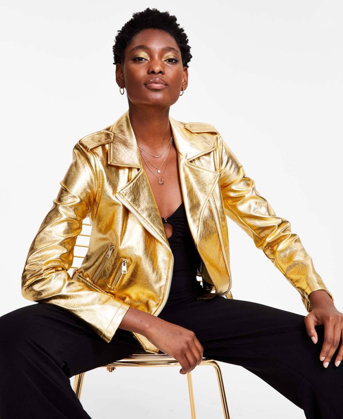 Levi's Women's Faux-leather Moto Jacket, Created For Macy's In Yellow Gold  | ModeSens