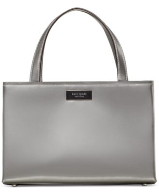 kate spade new york - Sam Icon Metallic Patent Leather Small Tote