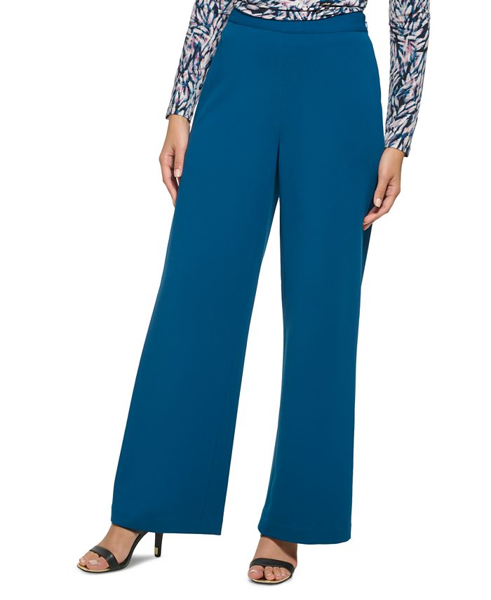 Side zip online wide leg pants