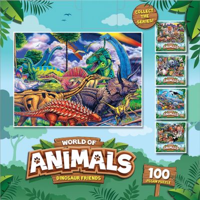 MasterPieces World of Animals Dinosaur Friends 100 Piece Jigsaw Puzzle