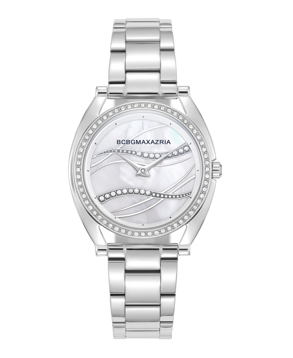 Bcbgmaxazria Women's Dress Silver-tone Stainless Steel Bracelet Watch 33.8mm