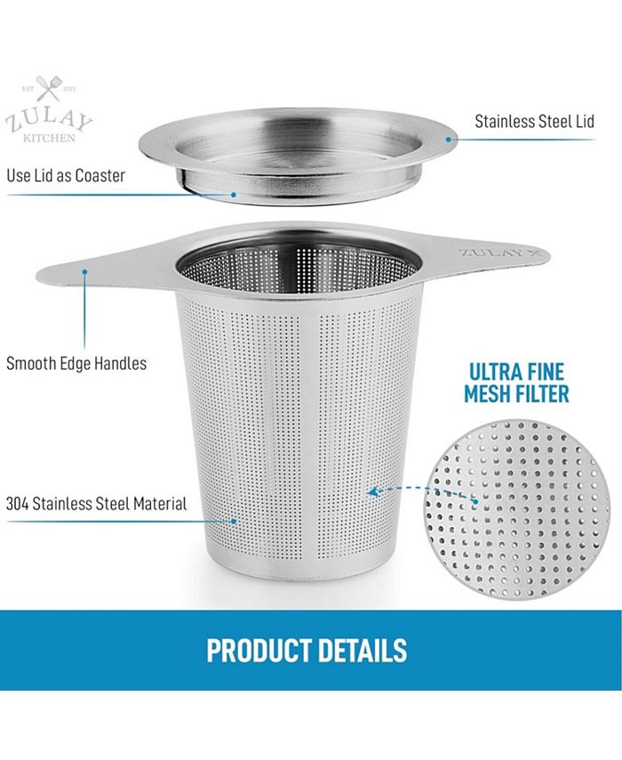 Zulay Kitchen 1 Piece Stainless Steel Tea Infuser Mesh Strainer Macy's