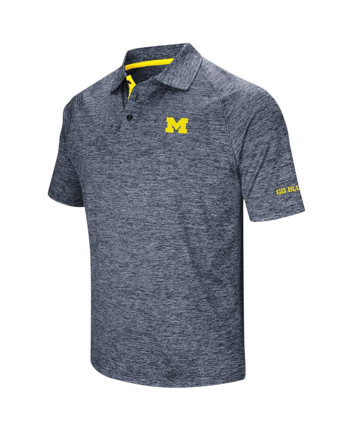 Men's ColosseumMichigan Wolverines Big and Tall Down Swing Polo Shirt - Navy