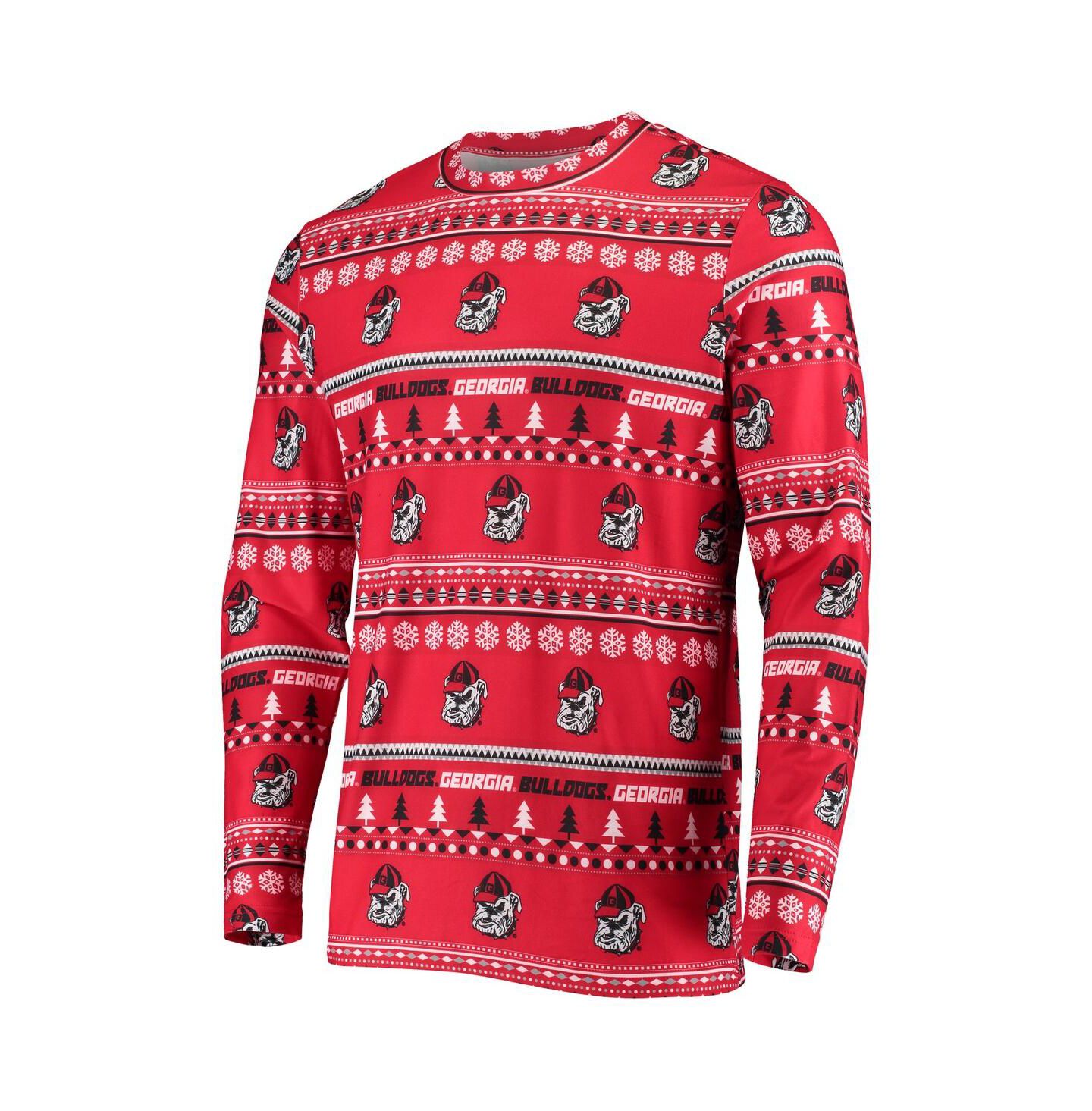 Мужская пижама Concepts Sport Georgia Bulldogs Ugly Sweater, Red — фото 8