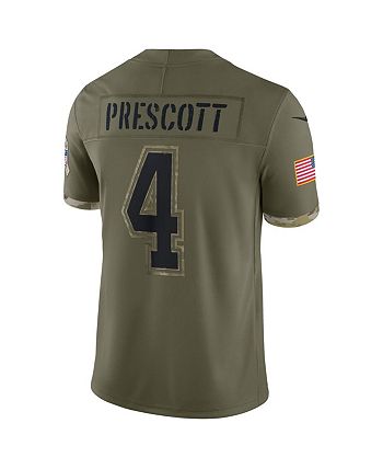 Dak Prescott Dallas Cowboys Nike 2022 Salute To Service Limited Jersey -  Olive