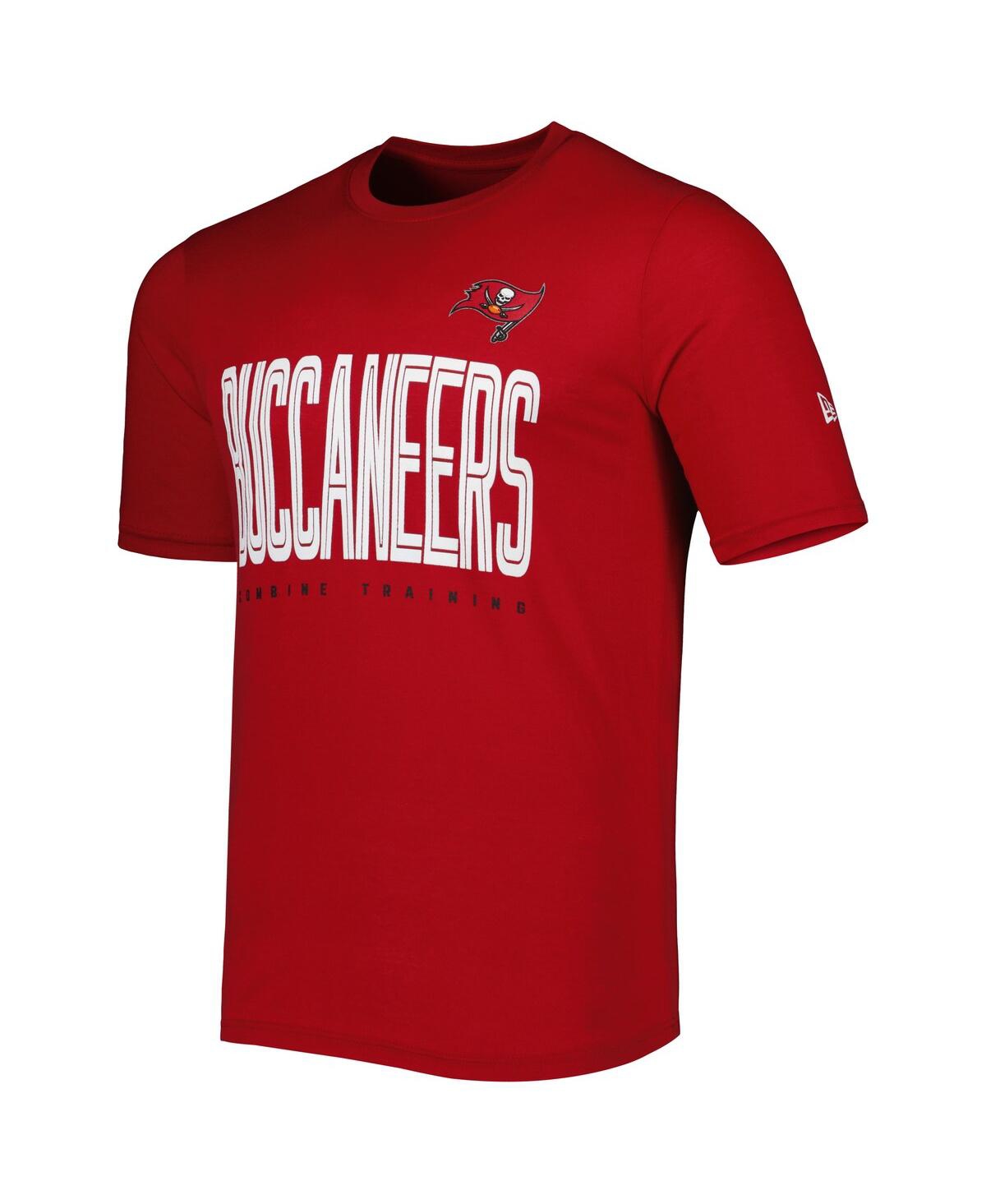 New Era Red Tampa Bay Buccaneers Combine Authentic Training Huddle Up T-shirt In Red