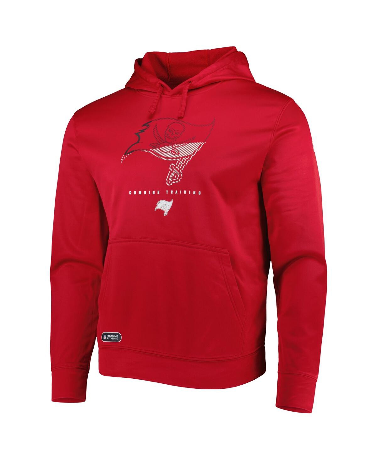 NEW ERA MEN'S NEW ERA RED TAMPA BAY BUCCANEERS COMBINE AUTHENTIC WATSON PULLOVER HOODIE 