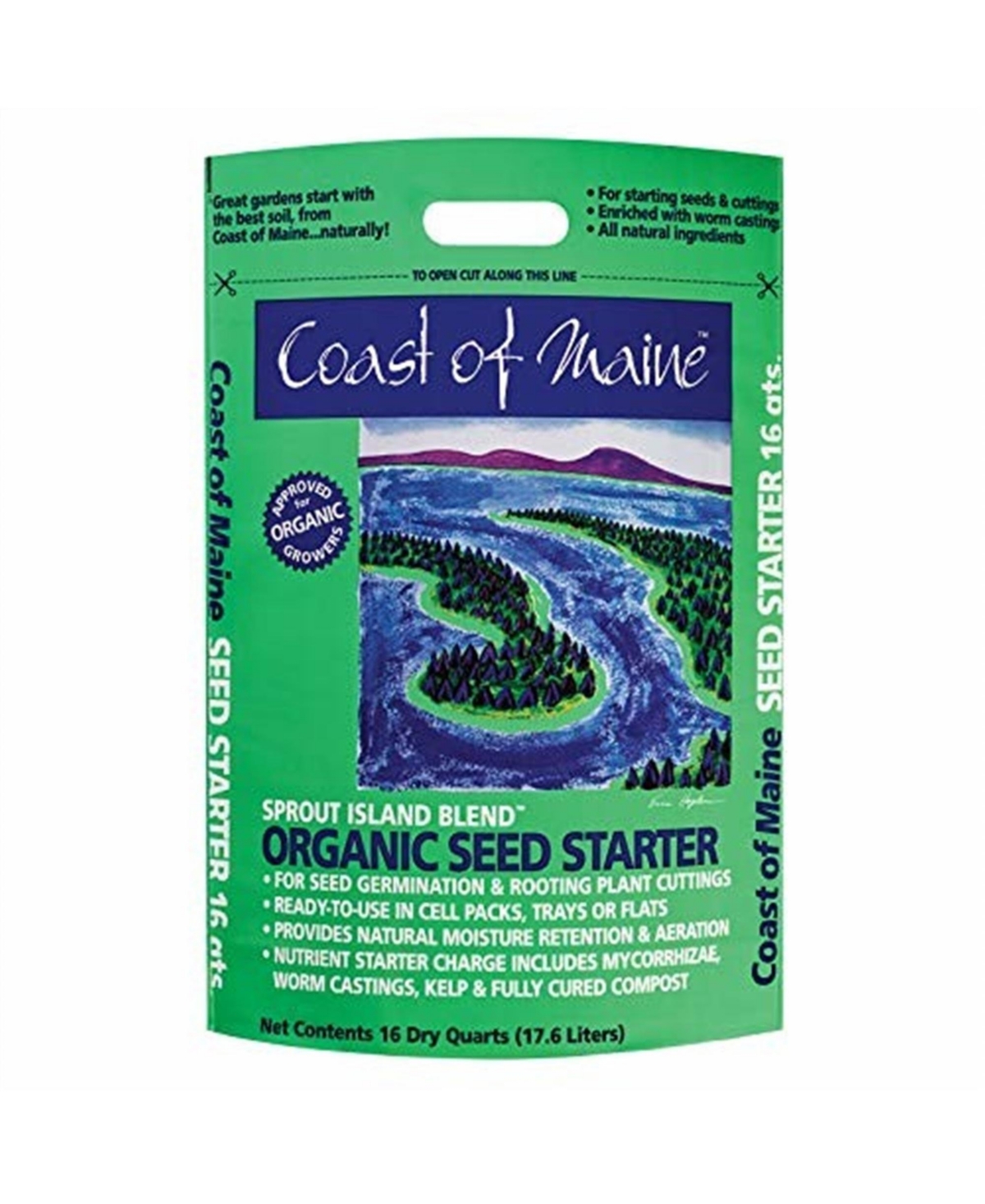 1SSI16 Sprout Island, Organic Seed Starter, 16qt - Brown