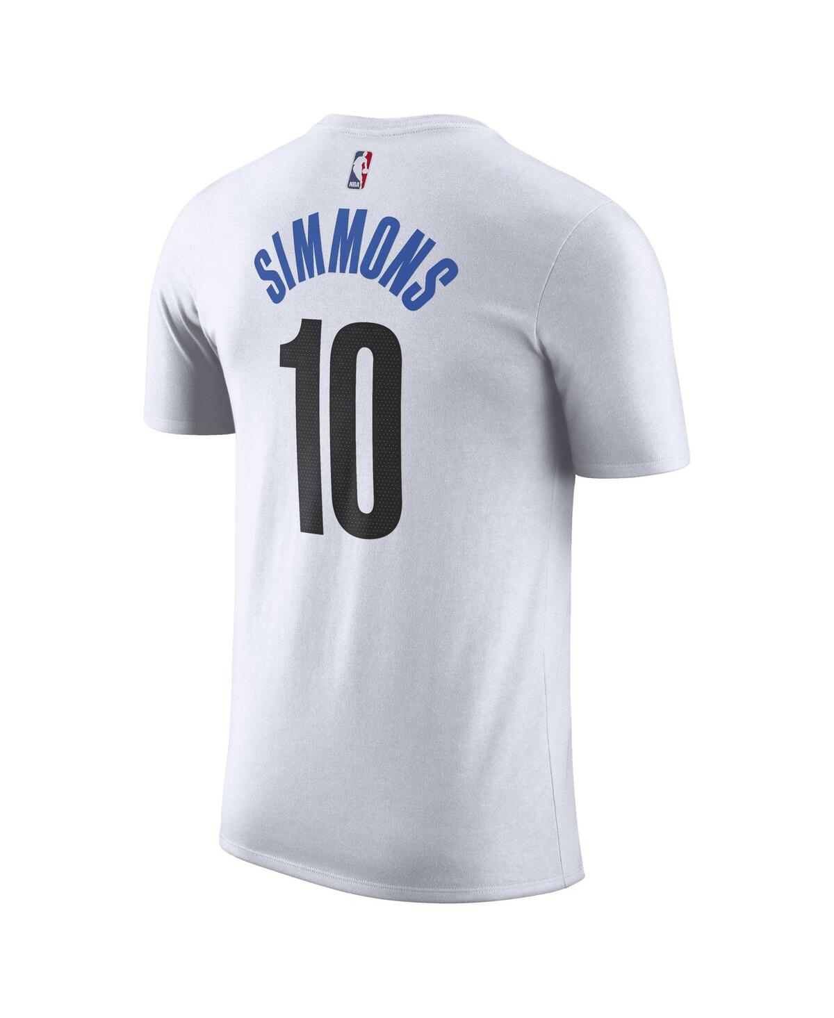 Shop Nike Men's  Ben Simmons White Brooklyn Nets 2022/23 City Edition Name And Number T-shirt