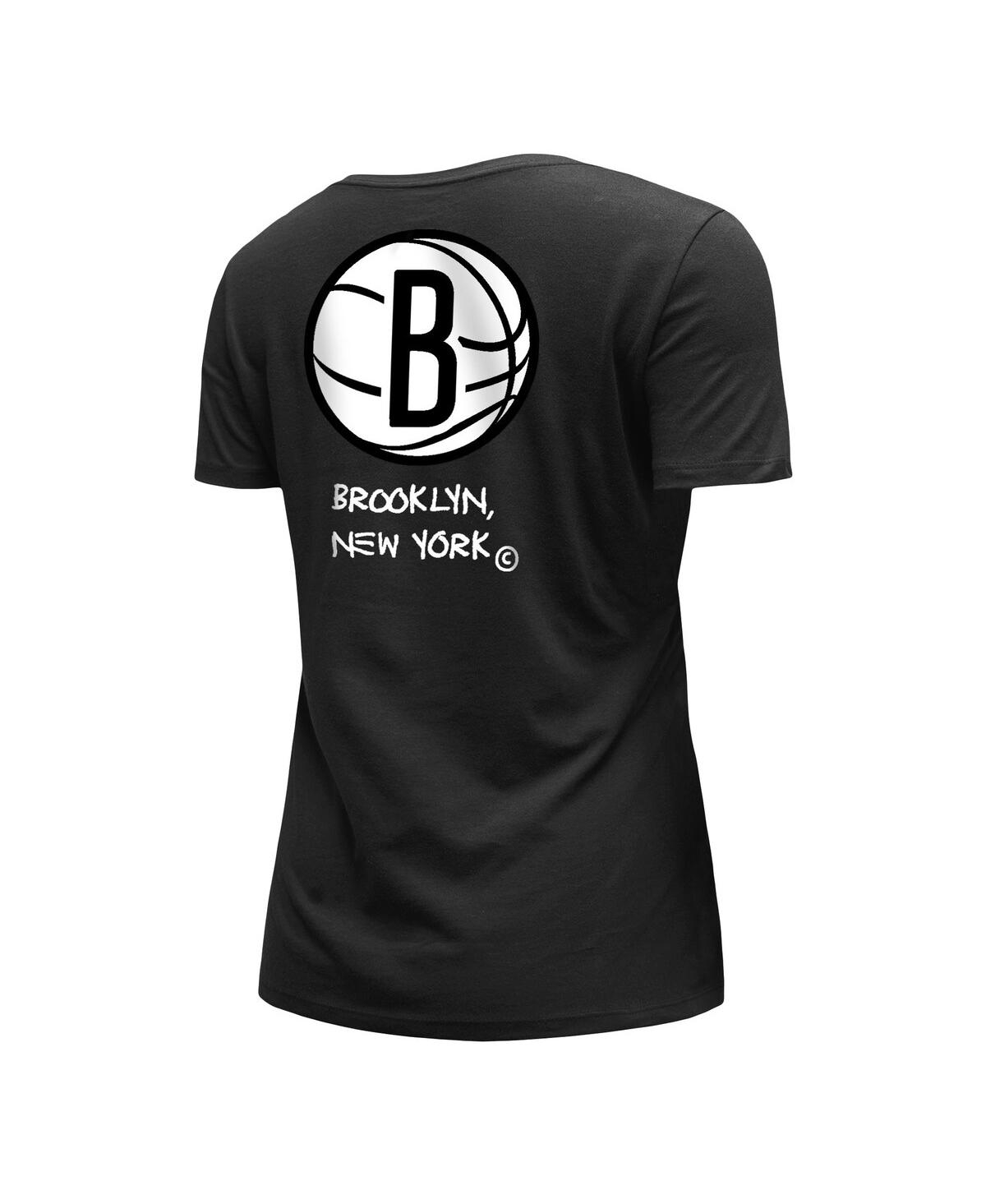 Shop New Era Women's  White Brooklyn Nets 2022/23 City Edition V-neck T-shirt