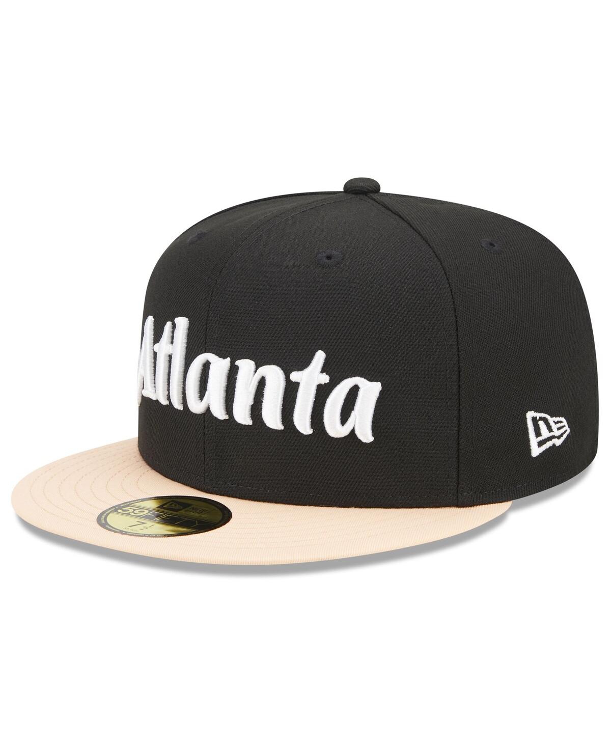Men's New EraAtlanta Hawks 2022/23 City Edition Official 59FIFTY Fitted Hat - Black