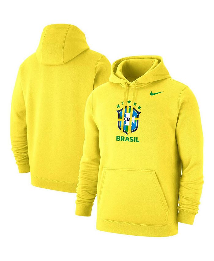 Nike Men's Yellow Brazil National Team Club Primary Pullover Hoodie ...