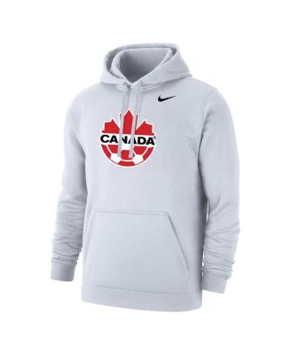 Men's White Canada Soccer Club Primary Pullover Hoodie