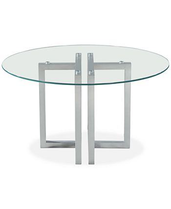 Freedom round deals glass dining table