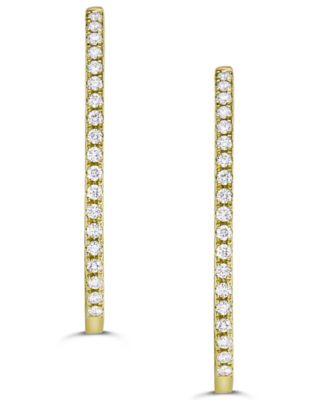 Diamond In & Out Medium Hoop Earrings (5/8 ct. t.w.) 