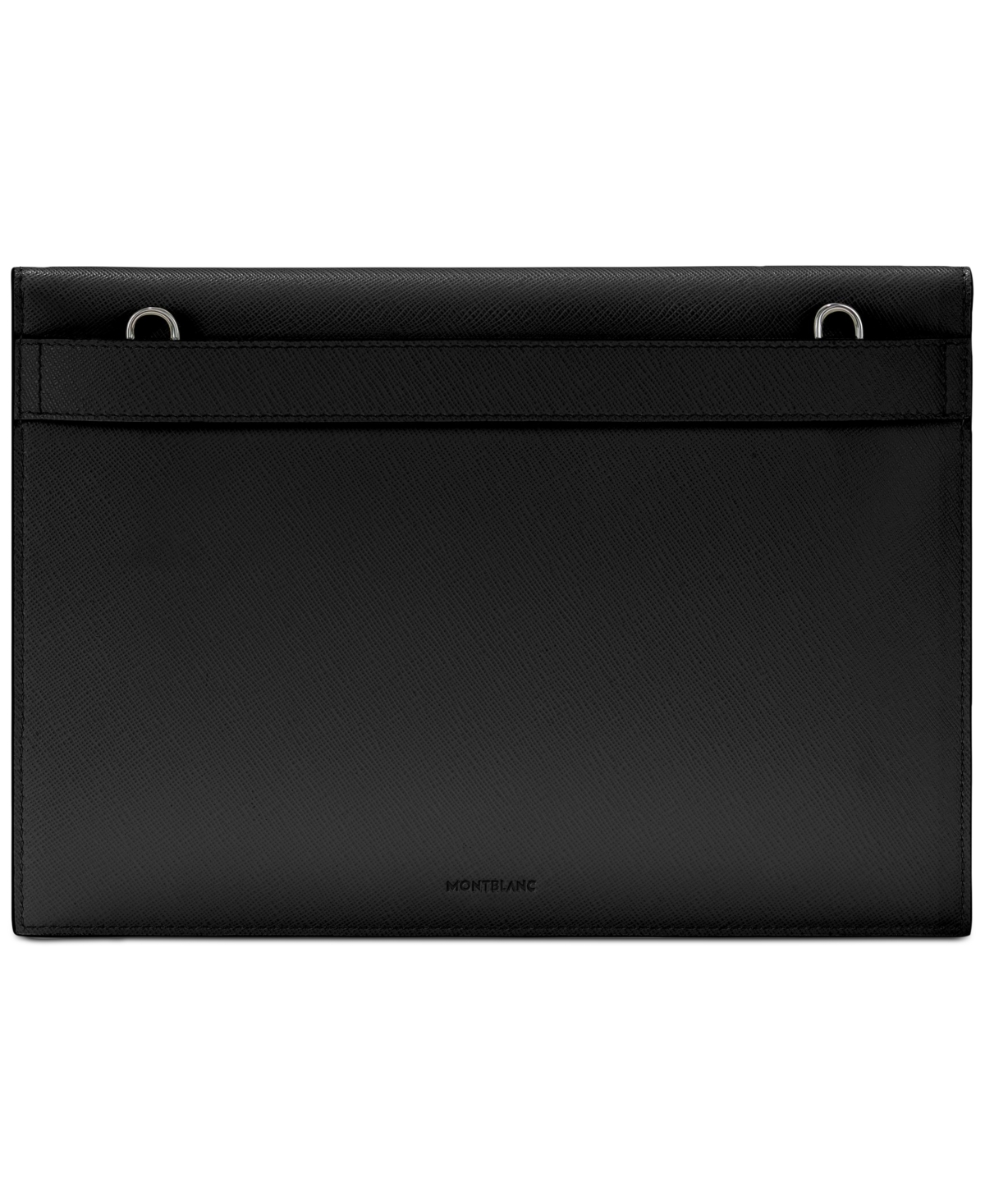 Shop Montblanc Sartorial Leather Envelope Pouch In Black