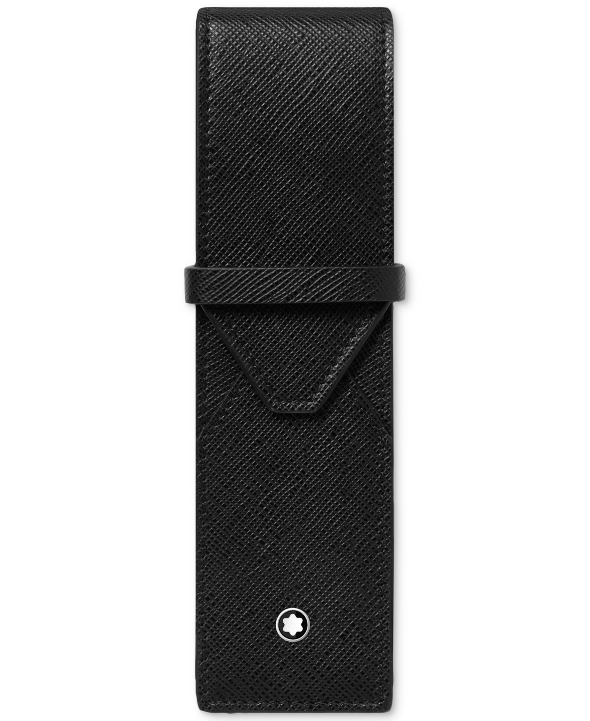 Shop Montblanc Sartorial 2-pen Leather Pouch In Black