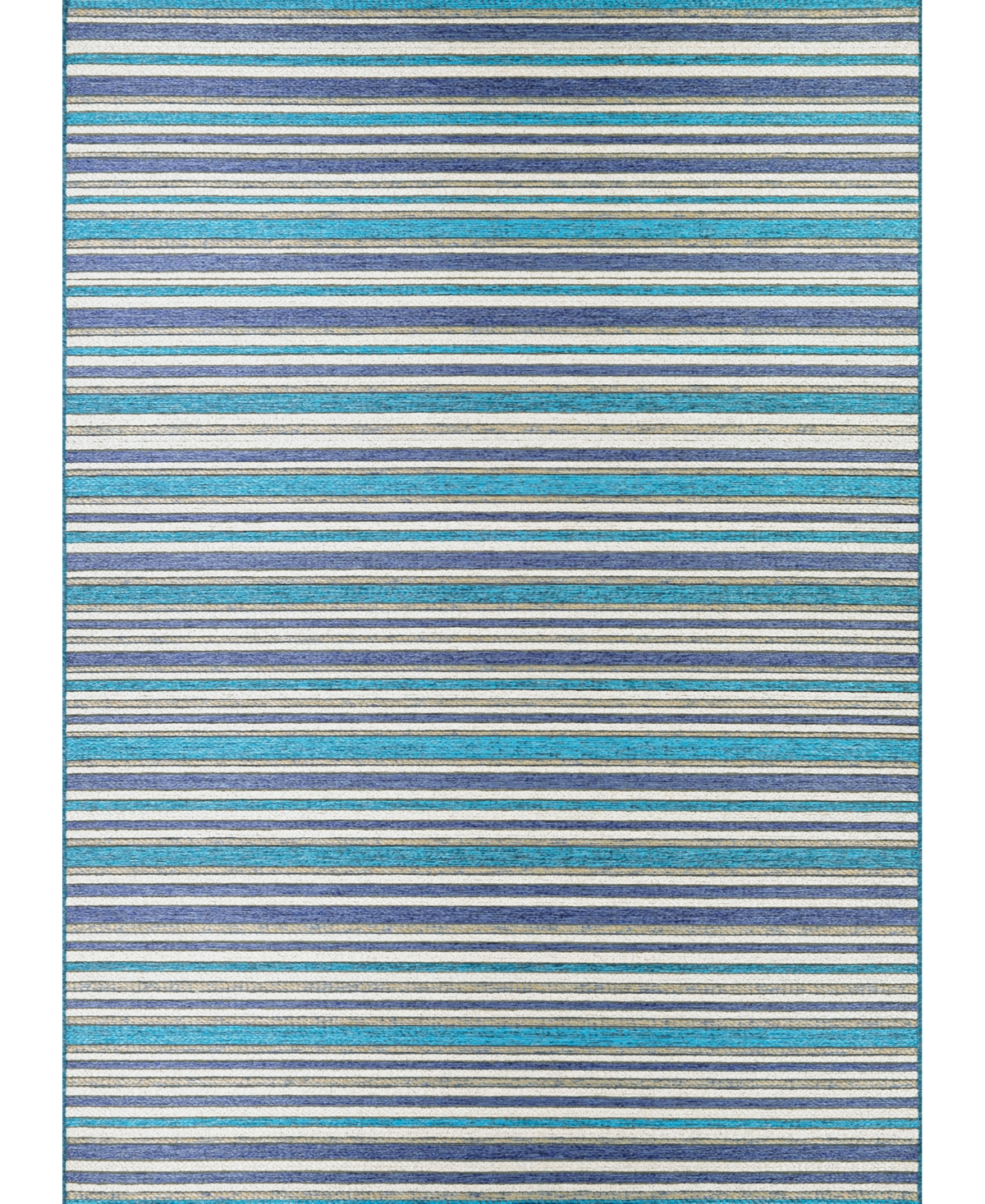 Couristan Cape Brockton 7'10in x 10'9in Area Rug - Gold, Denim