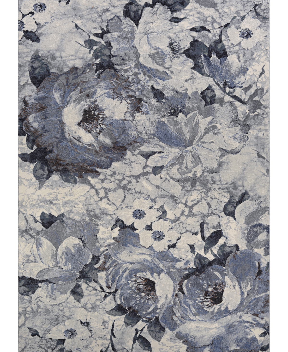 Couristan Easton Bountiful 7'10in x 11'2in Area Rug - Charcoal