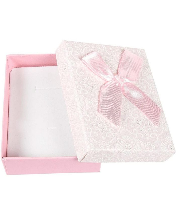 Juvale Cardboard Jewelry Gift Box Set with Lids and Bows for Valentine