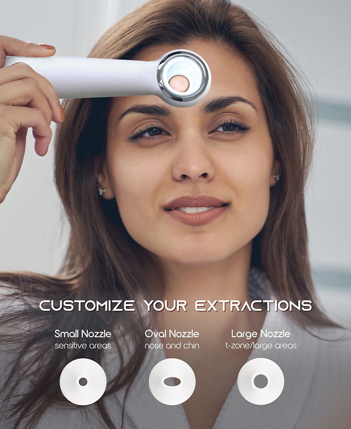 Tzumi SLF Visible Blackhead Remover, Rechargeable Pore & Facial Vacuum