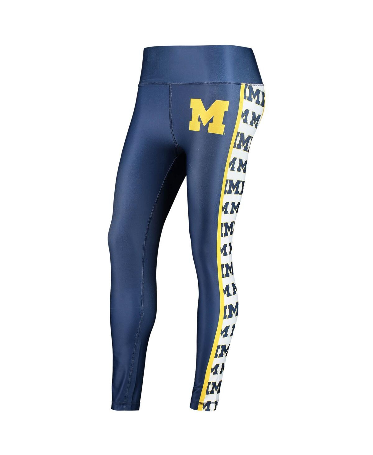 Concepts Sport Navy Michigan Wolverines Dormer Knit Leggings In Navy