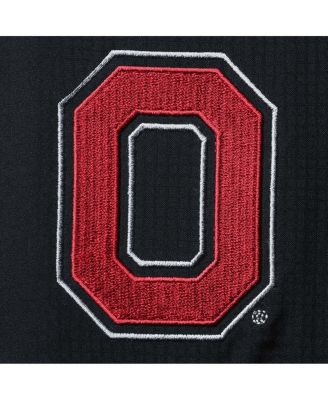 Men's Black Ohio State Buckeyes Big and Tall Tamiami Omni-Shade Button-Down Shirt