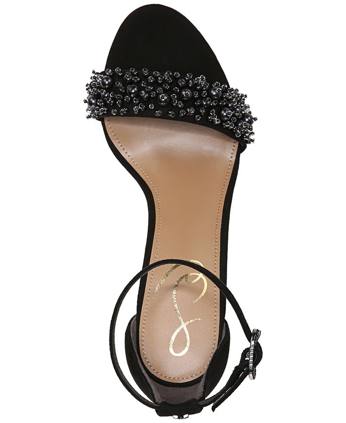 Sam Edelman Women's Yaro Perla Ankle-Strap Dress Sandals - Macy's