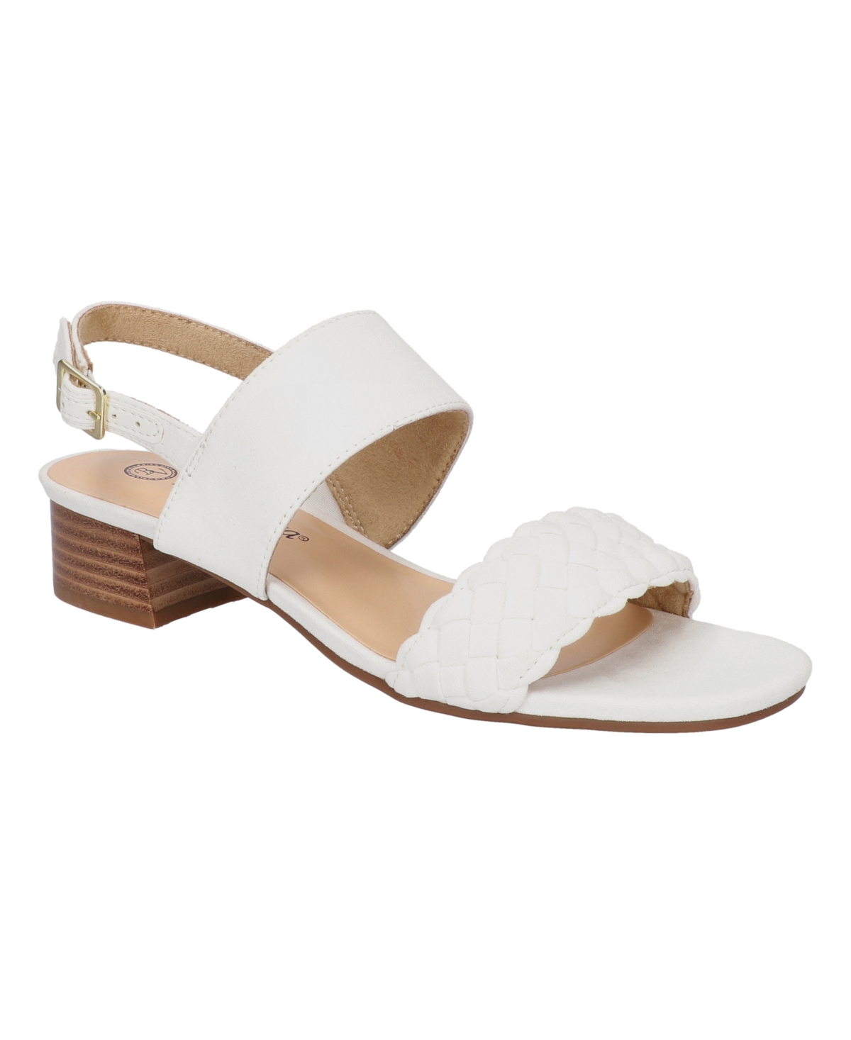 Shop Bella Vita Women's Ellison Slingback Sandals In White Suede