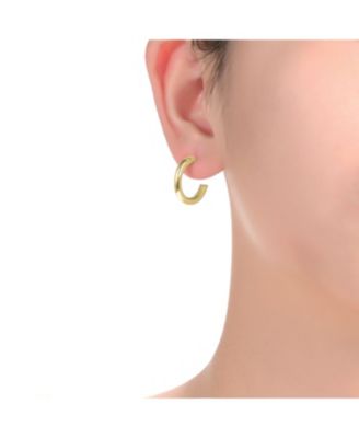 14K Gold Plated Open Hoop Earrings