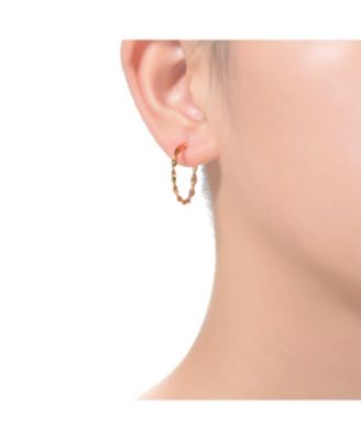 14K Gold Plated Open Hoop Earrings