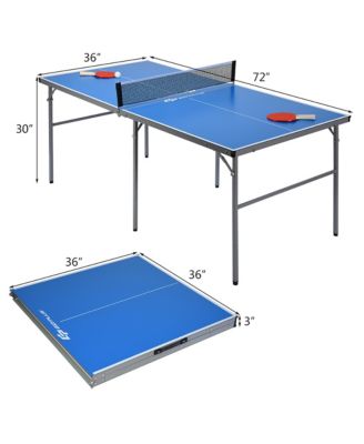 6 x3  Portable Tennis Ping Pong Folding Table w/Accessories