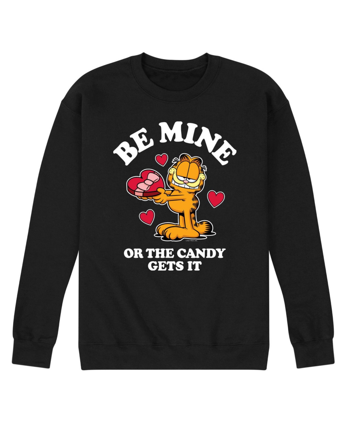 Airwaves Men's Garfield Be Mine Fleece Sweatshirt In Black