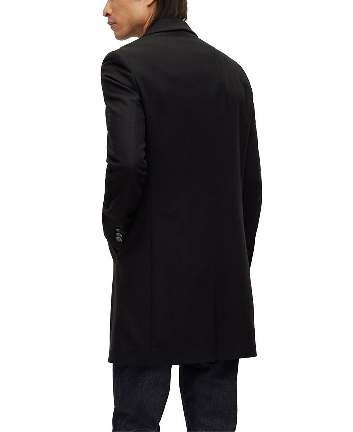 Hugo Boss Men's Slim-Fit Virgin-Wool Blend Coat - Macy's