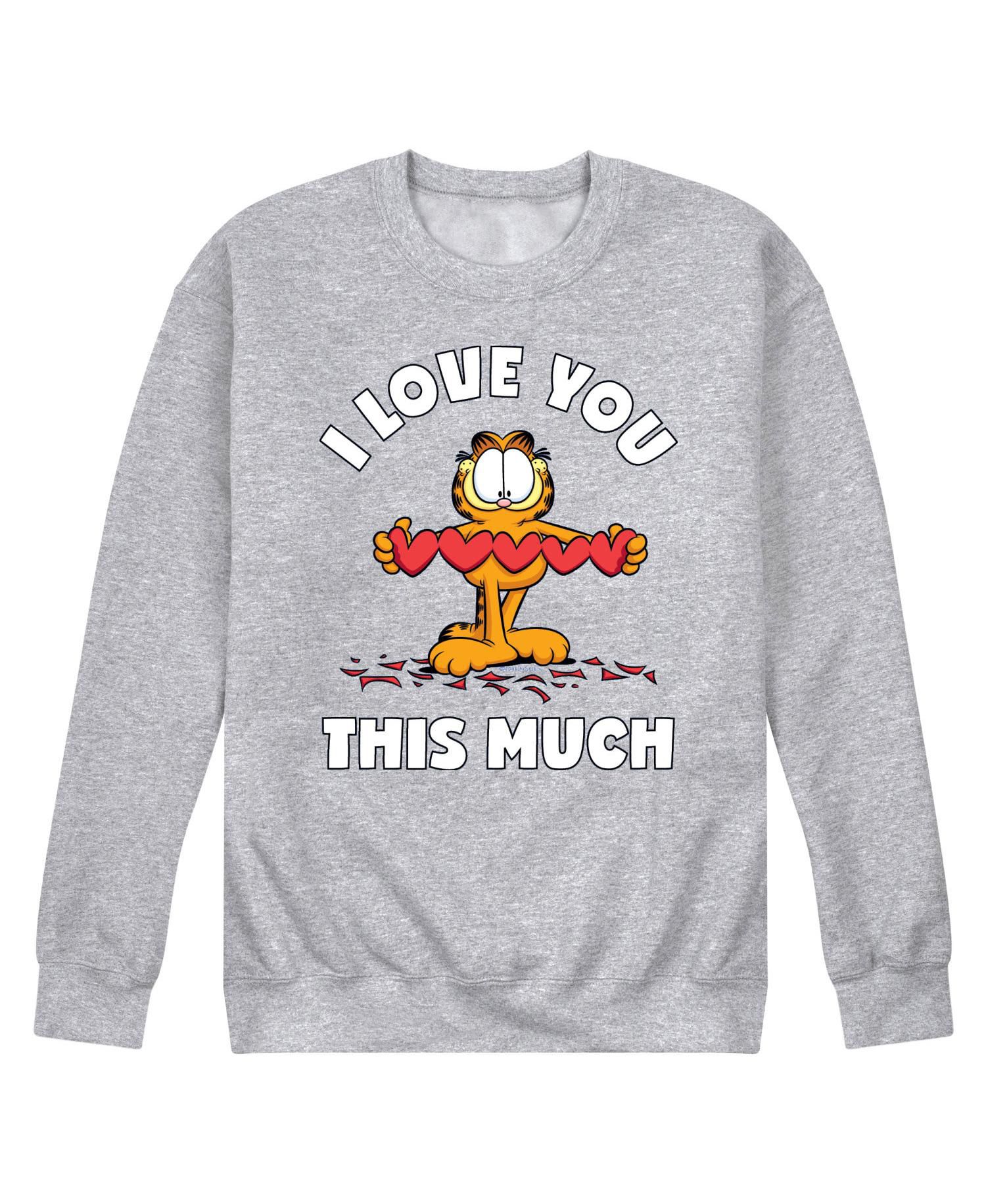 Men's Garfield Love You This Much Fleece Sweatshirt