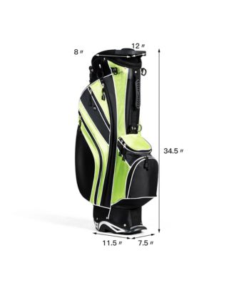 Golf Stand Cart Bag Club w/6 Way Divider Carry Organizer